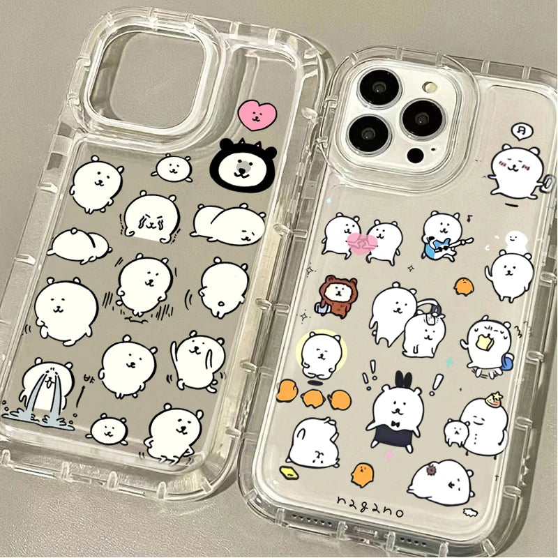 Cartoon Cute Fun Bear Silicone Protective Case For iPhone 12 11 15 13 16 14 Pro Max Plus 7 8 Plus XR X XS SE 2020 Shockproof