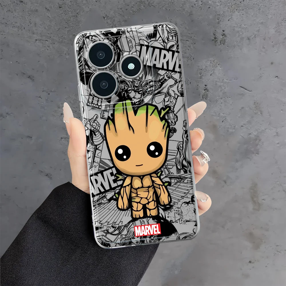 Case for Honor 90 Lite X8 X7b X9b X8b X9a X8a Soft Phone Cover Cartoon Spider Iron Man Groot
