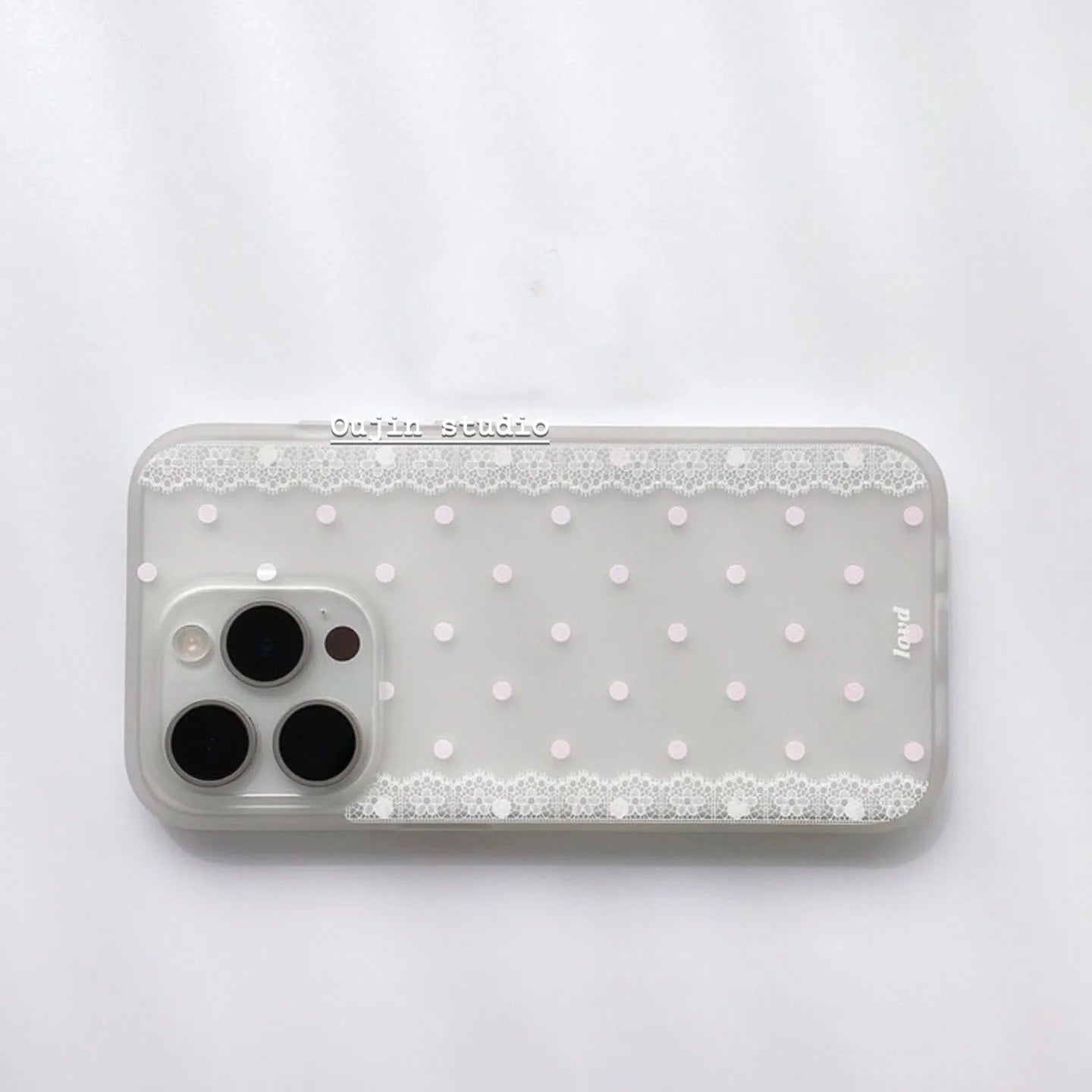 Ins Korean Polka Dots Lace Edge Phone Case For iPhone 17AIR 16 15 14 13 12 11 Pro MAX X XR XS 16e MINI 7 8 Plus Y2K Simple Cover