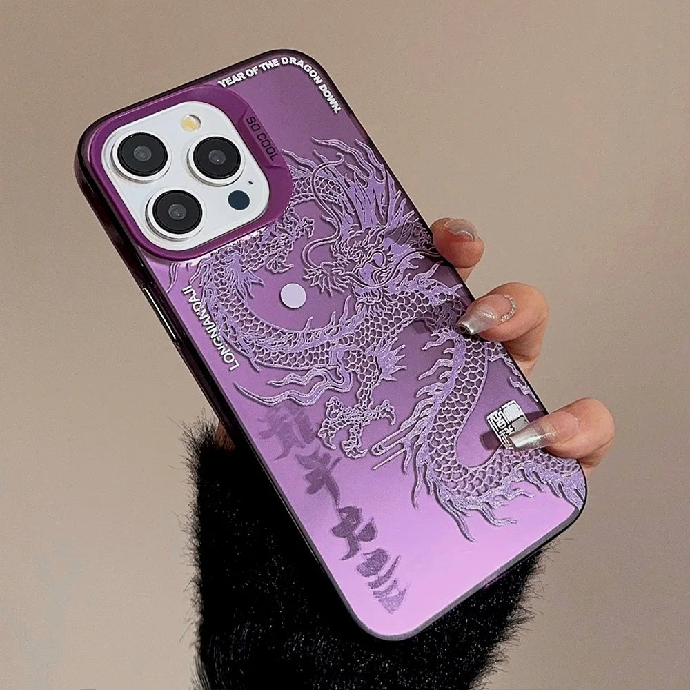 Luxury Dragon Embossed Phone Case for Oppo Realme 15 14 13 12 11 10 9i 8 8i C75 C65 C63 C55 C53 C35 C33 C20 C21Y Pro Plus 4G 5G