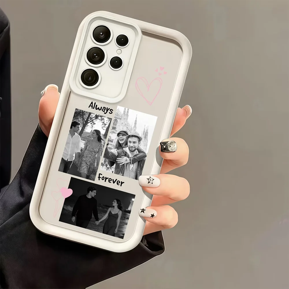 For Samsung Galaxy A56 A55 A54 A53 A35 A34 A33 S26 S25 S24 S23 S22 S21 S20 Ultra Plus DIY Custom Selfie Photo Soft Phone Case