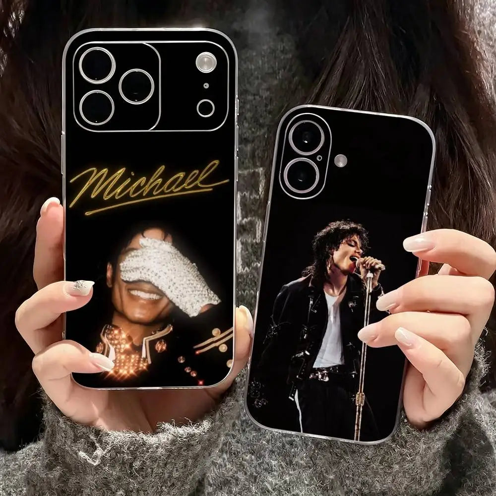 Michael Joseph Jackson   Phone Case For iPhone17,16,15,14,13,12,11 Plus,Pro Max Soft Transparent Cover