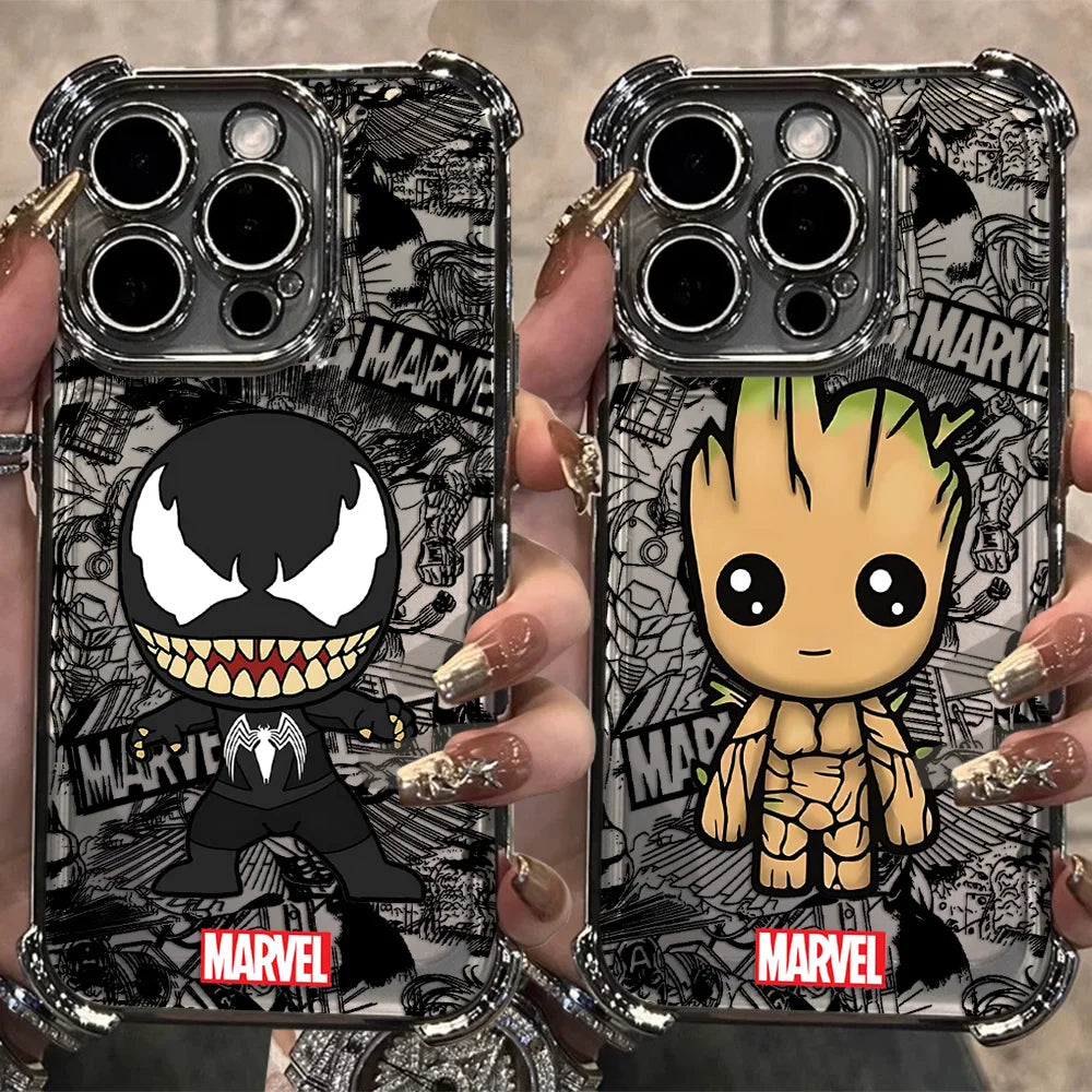 Hot Anime Spider-ManS GrootS Phone Case For Xiaomi Redmi 15A A7 15 15C 14C Note 15 14 13 12 12s Pro Plus 4G 5G Anti Fall Airbag