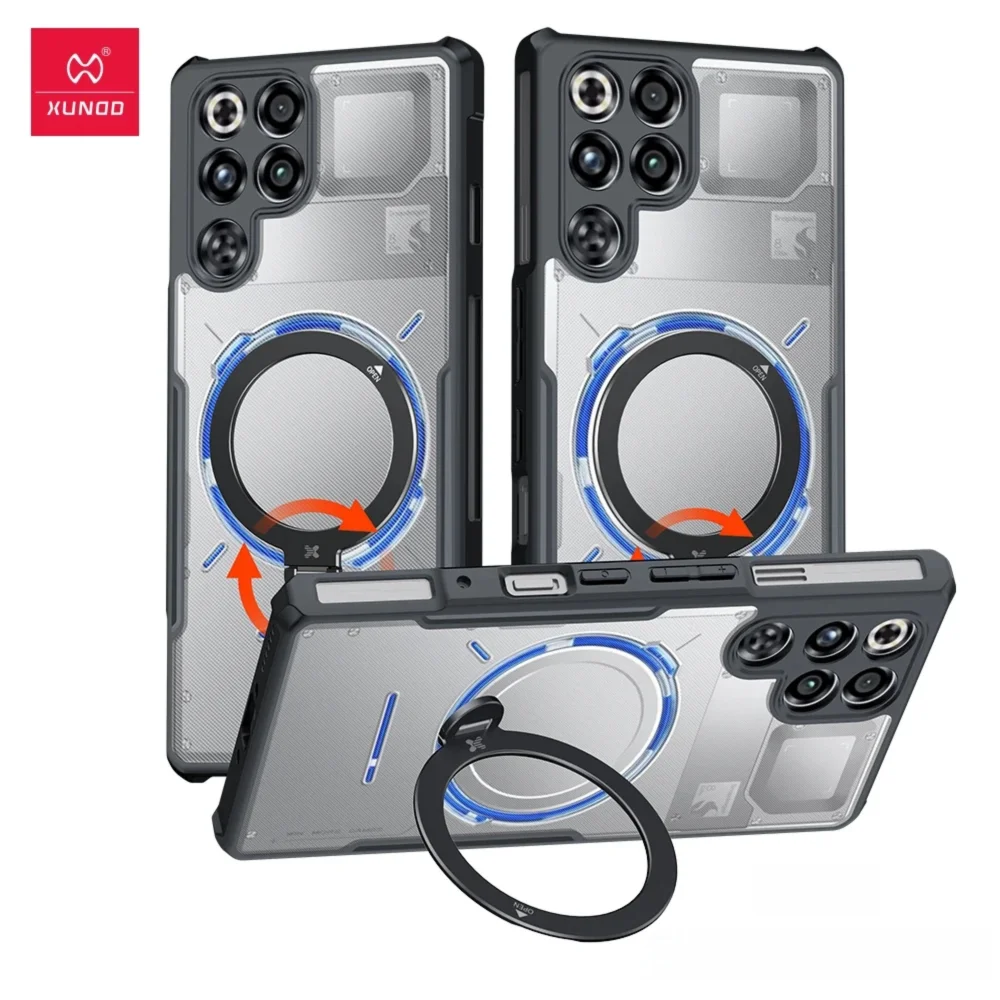 Xundd Magnetic Holder Case for Nubia Red Magic 11 Pro Plus 11 Air /9 10 Pro Plus, Airbag Anti-Fall Protection, Camera Protect