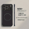 luxury Ultra Thin Magnetic Frameless Case for Magsafe for IPhone 17 Air 16 15 14 13 12 11 Pro Max X XR 7 8 Plus Matte Back Cover