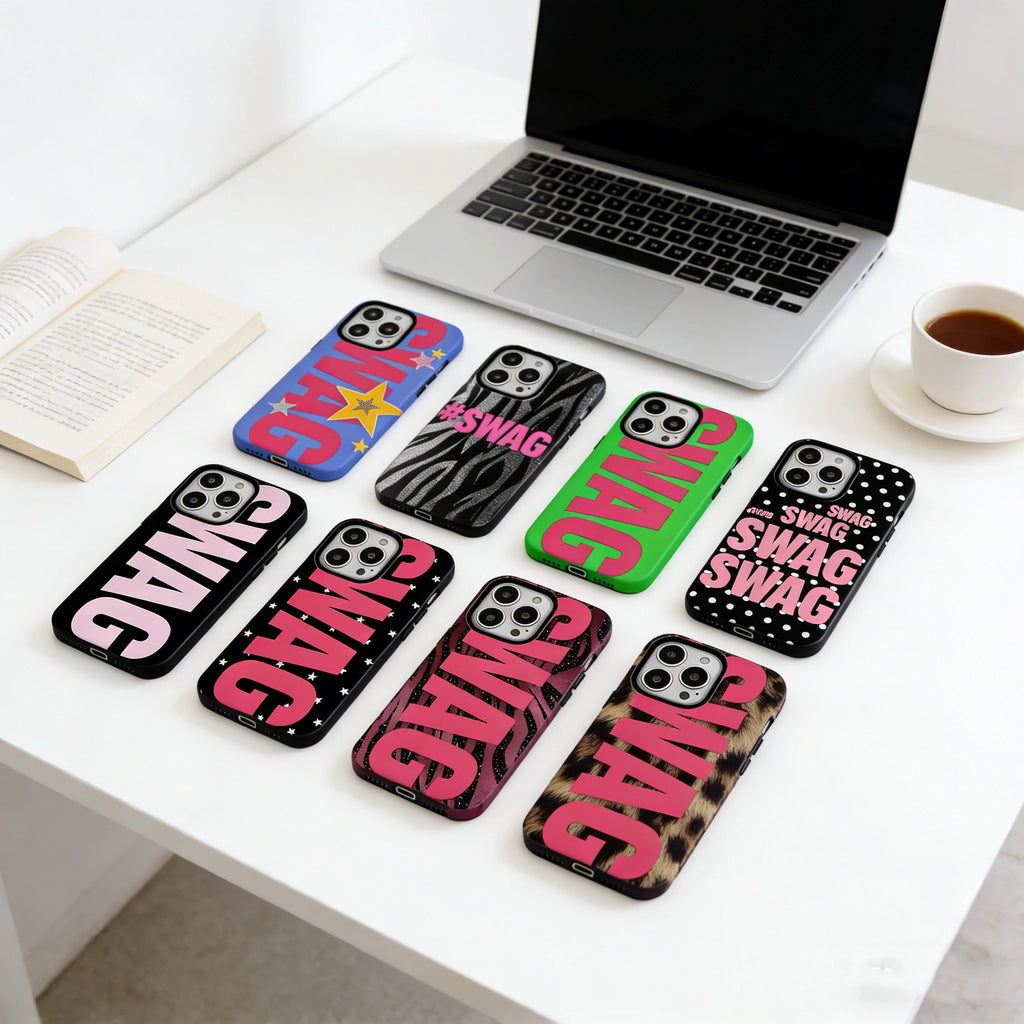 Phone Case for iPhone 17 16e 16 15 14 13 12 11 X XS XR XSMAX 7 8 Air Pro Max Plus Luxury Y2K Style SWAG Double-layer Back Cover
