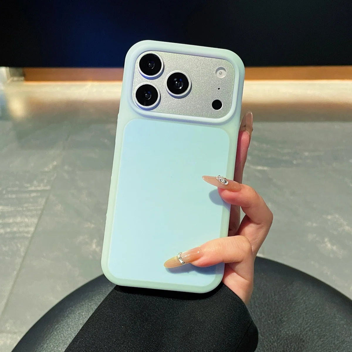 2in1 Cute Jelly Silicone Shockproof Phone Case For Apple iPhone 17 16 15 Pro Max Solid Color Ice Mist Non-Slip Shockproof Cover