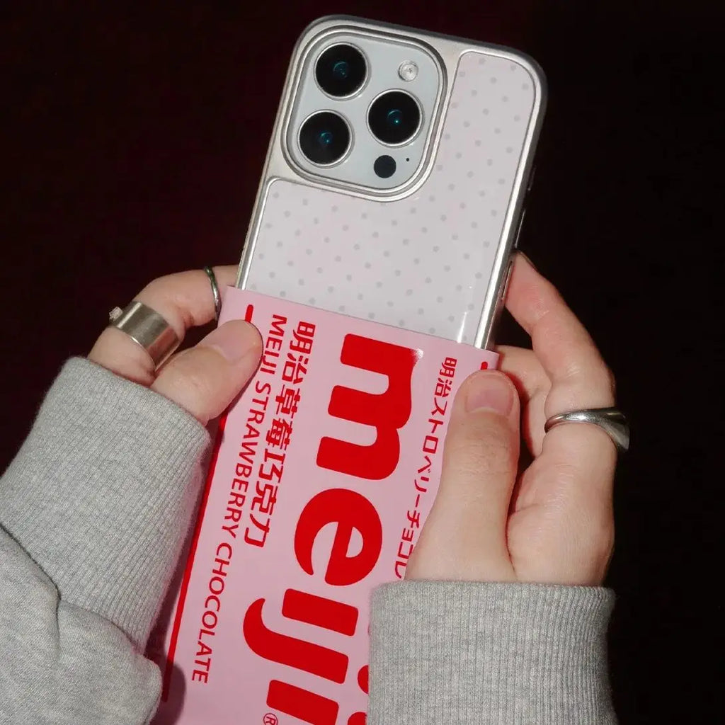 Korean Ins Full Screen Pink Polka Dots Phone Case For iPhone 17 16 15 14 13 12 11 Pro Max 14 15 16 17Air Plus Sweet Y2K Cover