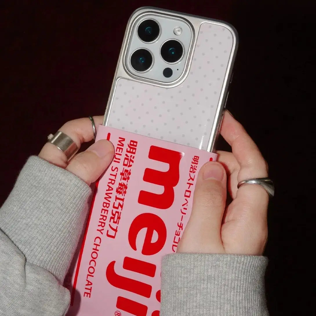 Korean Ins Full Screen Pink Polka Dots Phone Case For iPhone 17 16 15 14 13 12 11 Pro Max 14 15 16 17Air Plus Sweet Y2K Cover