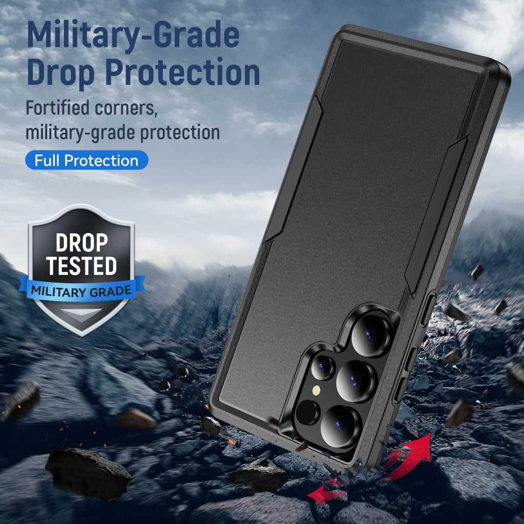 Shockproof armor case for Samsung Galaxy S26 Ultra S24 S22 Plus S23 S25 FE S21 A57 A37 A17 A56 5G A16 A36 A55 A15 A54 A35 A14
