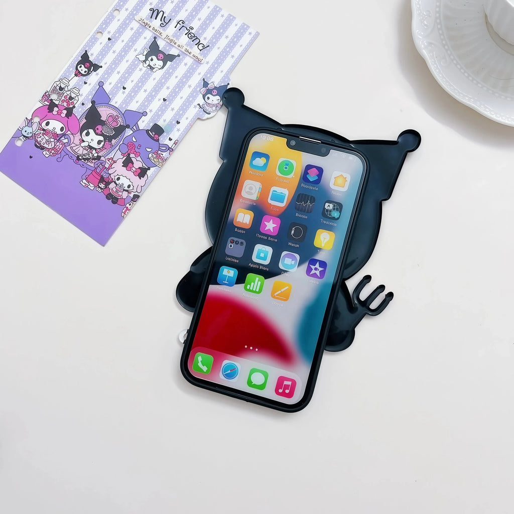 Cartoon 3D Hello Kitty Kuromi Melody Phone Case For iPhone 17 16 15 14 13 12 11 Pro Max Plus 16e 6 7 8 Plus Silicone Back Cover