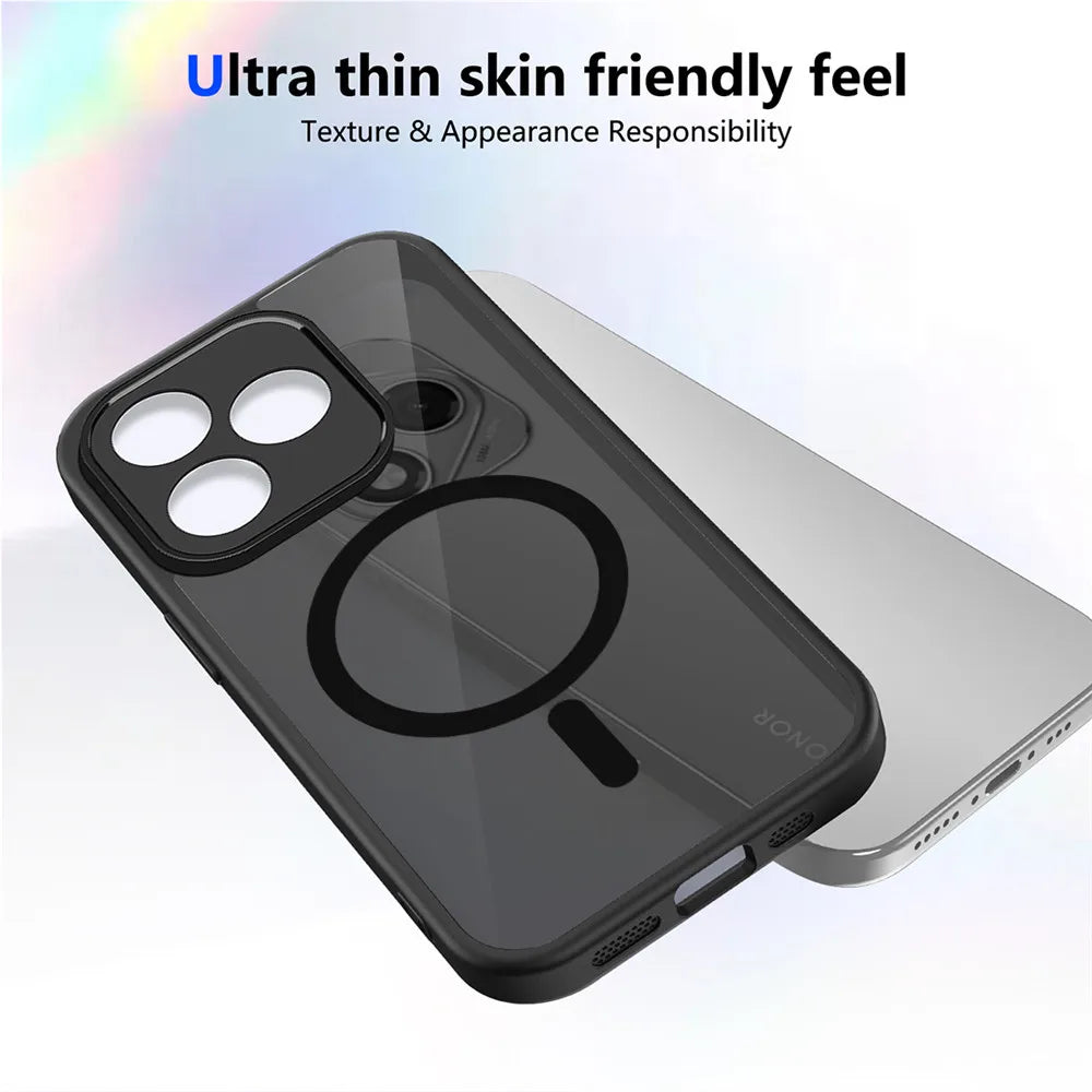 Magnetic Phone Case For Honor 600 Lite 400 Pro Smart X8D X8C X6C X7C X7D X9C X9D Magic 7 8 Lite Matte Acrylic Shockproof Cover