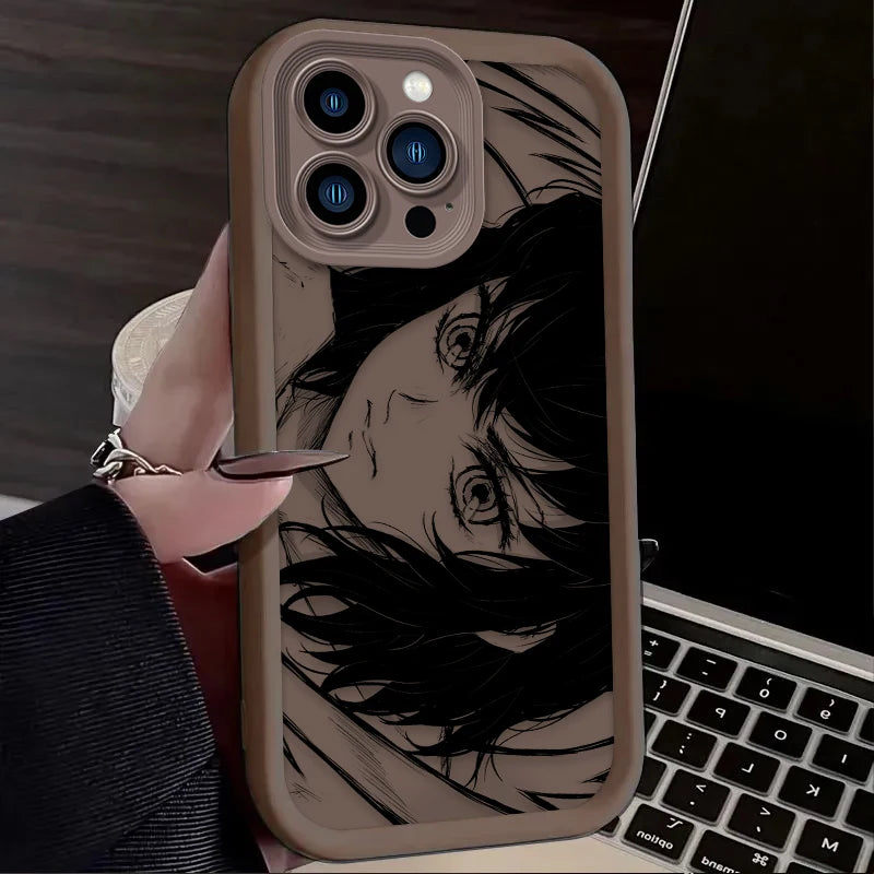 Anime Zenitsu Inosuke Phone Case For iPhone 17 Air 16 16E 15 14 13 12 11 Pro Max X XS X S Max XR SE 2020 SE4 7 8 Silicone Cover