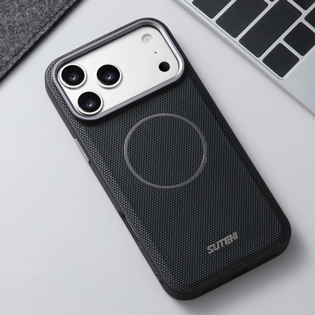 Diamond Texture Particle Magnetic Case For iPhone 17 Pro Max 16 15 14 13 For Magsafe Wireless Charging Shockproof Phone Cover