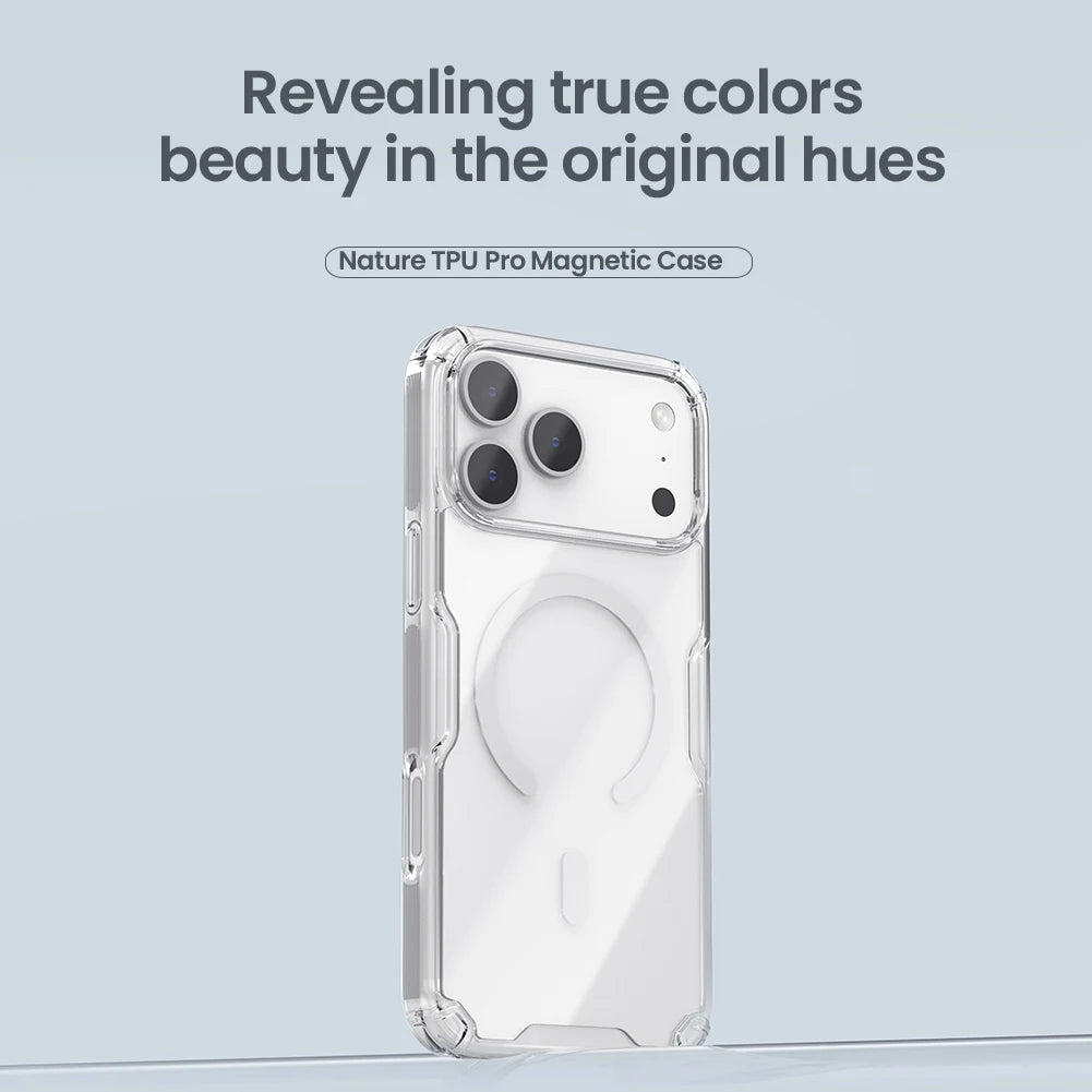 For iPhone 17 Pro MAX Case NILLKIN Nature Pro Magnetic Case For 17 17 Pro Air Fitted Cases Clear Cover