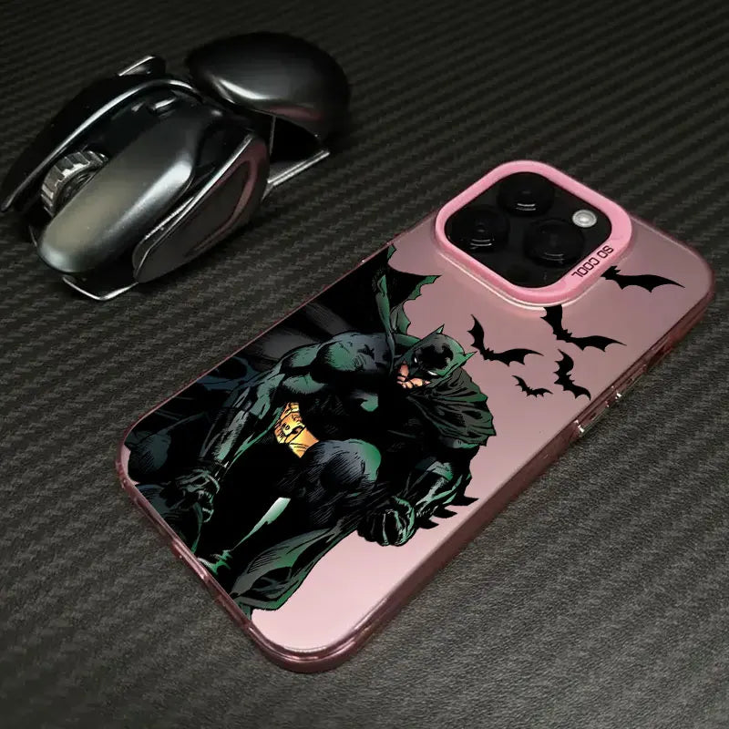Cool B-Bats-man Logo Hero Phone Case For iPhone 11 12 13 14 15 16 17 Pro Max 16e 17E 17 Air Plus 13 Mini Shockproof Fundas Cover