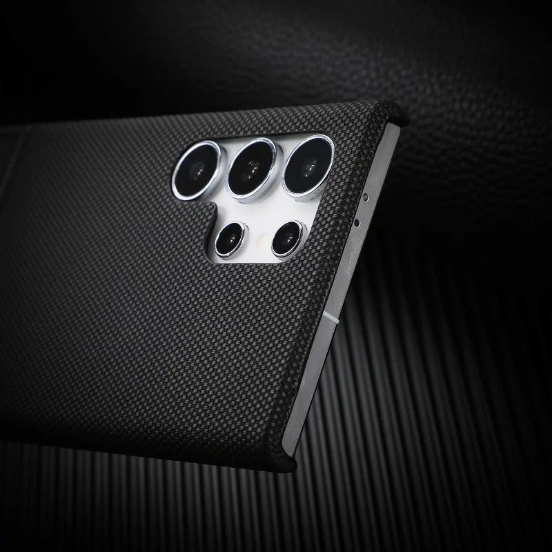 Luxury Frameless Splicing Fabric Denim Phone Case For Samsung Galaxy S26 S25 S24 S23 Ultra Business Hard Armor Shockproof Cover