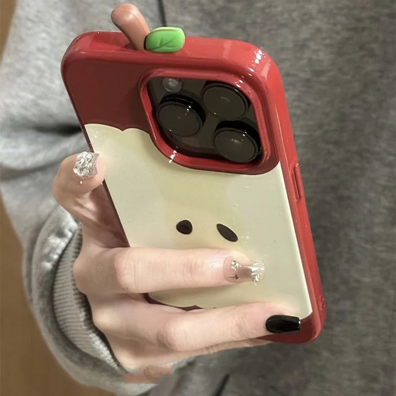 3D Apple Core Phone Case For Iphone 17/16/15/14/13 Pro Max Korean Style Anti Drop Anti Scratch Phone Case