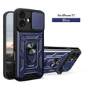 Case For iPhone 16 15 14 13 Pro Max 12 11 Pro 17 Xs Max XR 16 15 14 Plus 13 12 Mini Slide Camera Protector 360 Ring Armor Cover