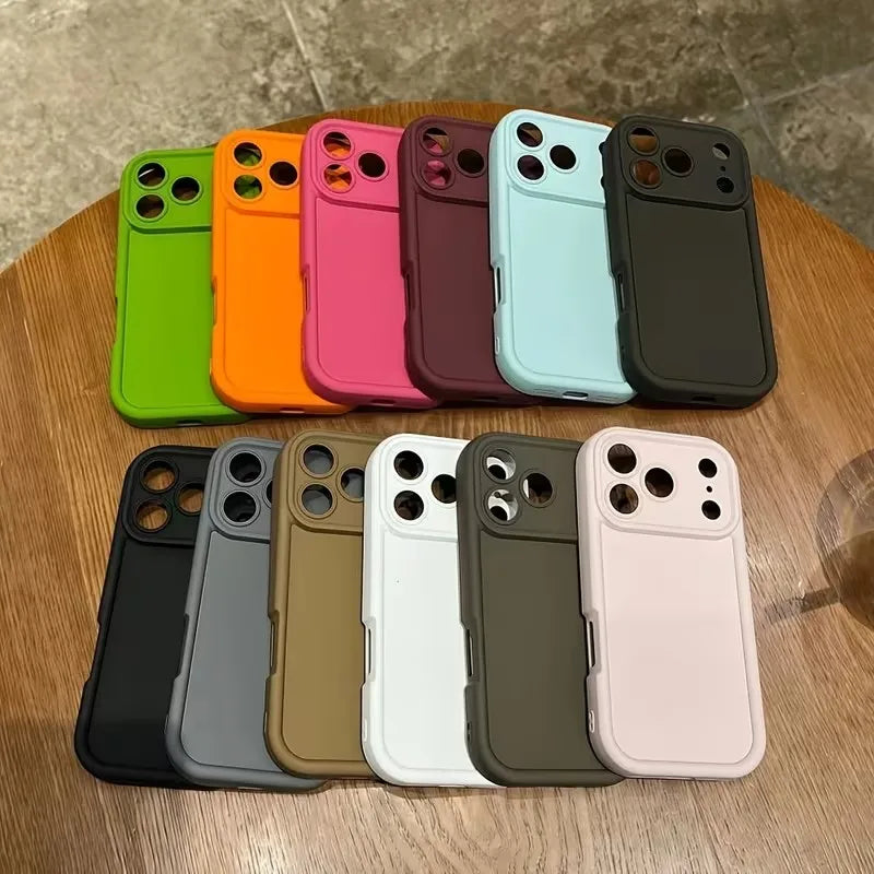 Soft Silicine Phone Case For iPhone 17 17Pro 16 15 14 11 12 Mini 13 Pro Max 7 8 Plus XR XS Max X XR XS 16E Air Shockproof Cover