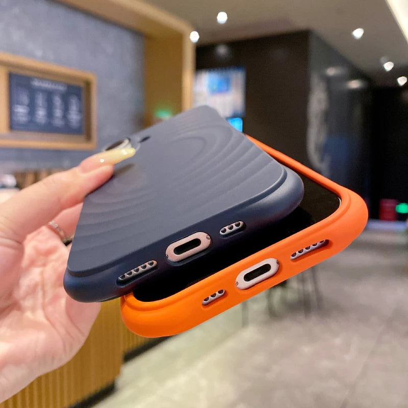 Water Ripple Silicone For Magsafe Wireless Charge Magnetic Phone Case For iPhone 17 Pro Max 15 14 13 16 Pro Max Soft Back Cover