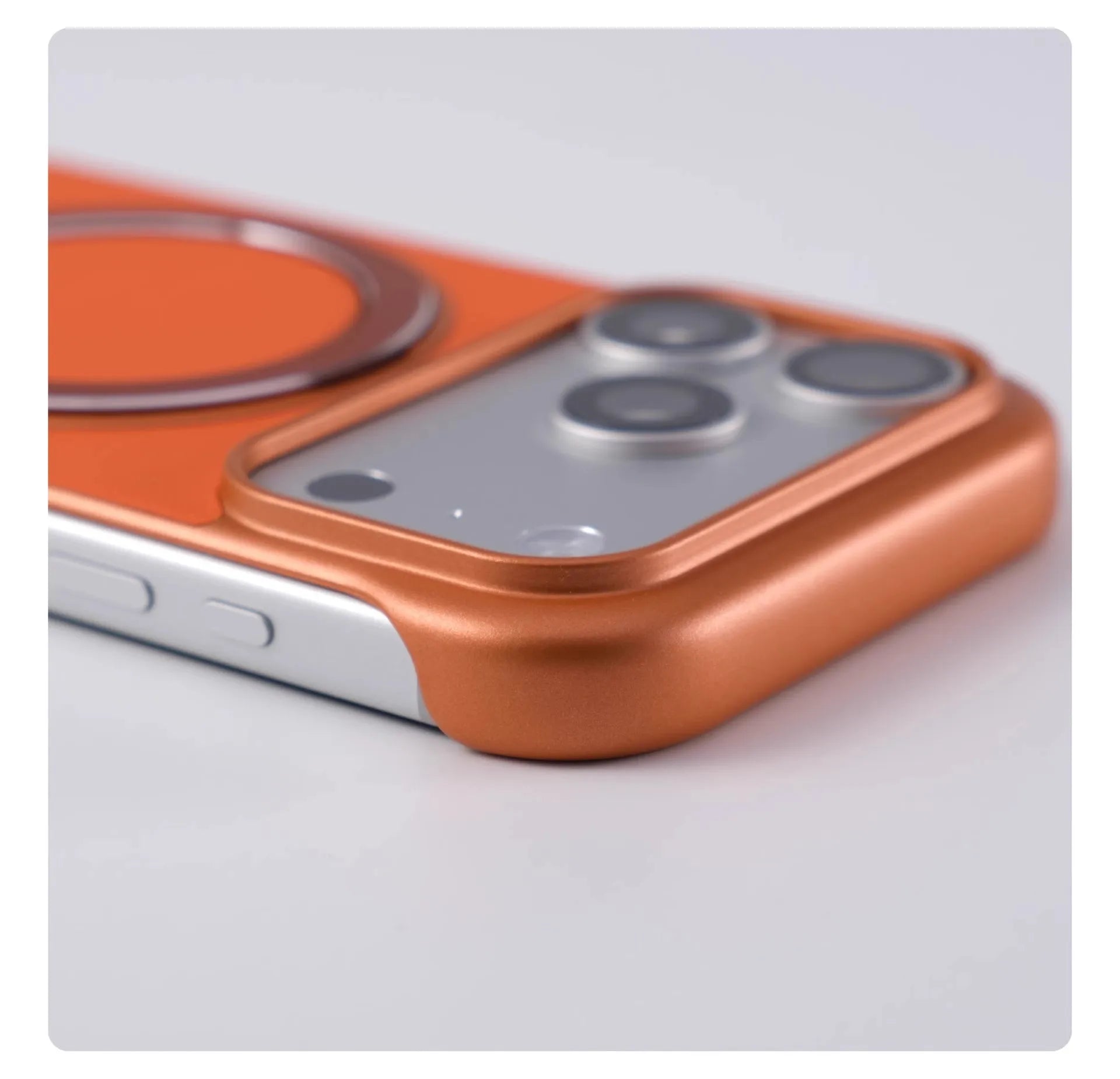 Borderless Leather Ring Holder Bracket Phone Case For iPhone 17 Air 16 15 14 13 12 11 Pro Max Plus Magnetic Magsafe Hard Cover