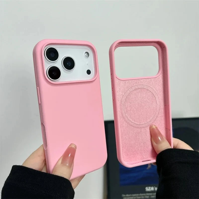 2026 New Magnetic Liquid Silicone Phone Case For iPhone 17 Air 16 15 14 13 Pro Max Plus for Magsafe Shockproof Protective Cover