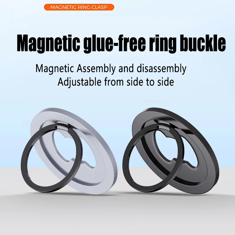 Ultra-thin Cell Phone Ring Holder Magnetic Ring Rotatable Foldable Kickstand Magnet Grip Desktop Stand for MagSafe Phone 15 13