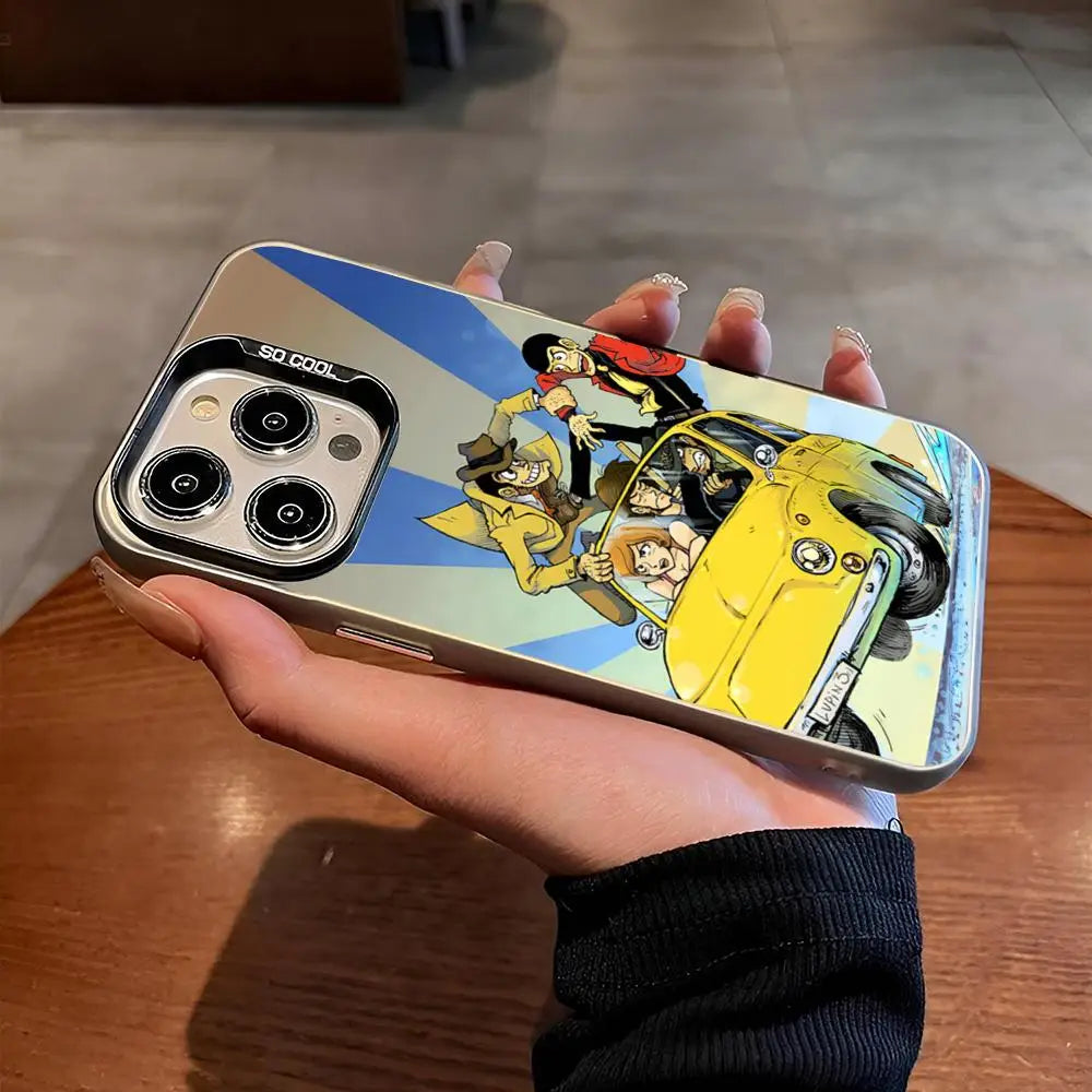 Lupin The Third Anime Phone Case for iphone 17 Air 16 15 14 13 11 12 Pro Max Xr X Xs 8 7 Plus Color Silver Cover