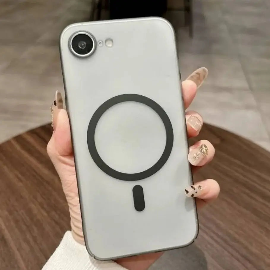 Matte Transparent for Magsafe Magnetic Phone Case for Iphone 17E 17Pro Max 16E 15 14 13 12 11 Wireless Charge Shockproof Cover