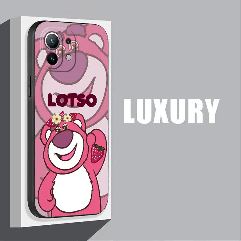 Lotso Strawberry Bear Phone Case For Poco X8Pro Max X6 X7 X8 M6 M7 M8 F6 F7 Pro F8 For Xiaomi 11T 13T 14T 15T Pro 15 Ultra Cover