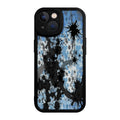 Phone Case Black Blue Abstract Splash Pattern For Iphone X To Iphone 16 Pro Max Outdoor And Daily Use