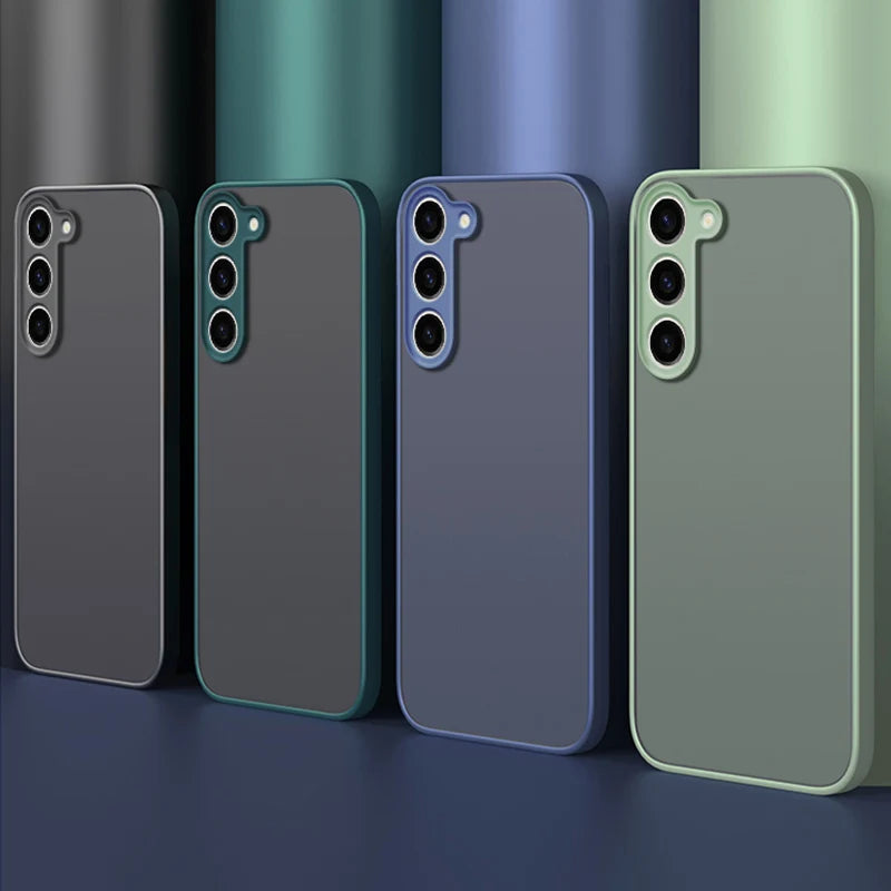 Shockproof Armor Phone Case For Samsung Galaxy S25 S24 S23 FE S22 Ultra Cover Samsung S21 S20 Plus FE Matte Hard PC Bumper Cover
