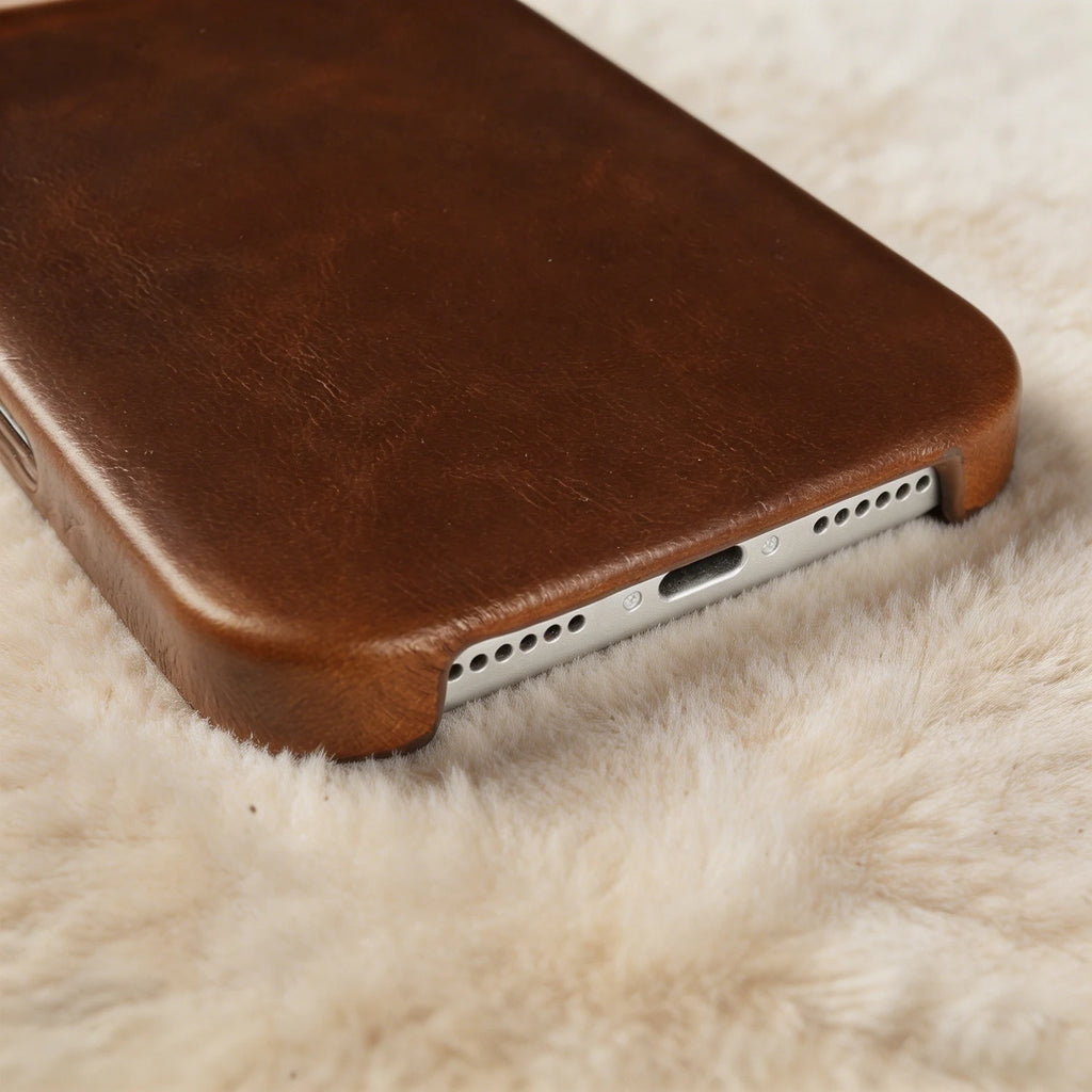 Magnetic Genuine Leather Case For Iphone 15 16 17 Pro Max Phone Case For Magsafe Wireless Charging Back Cover 15Pro 17Pro Max