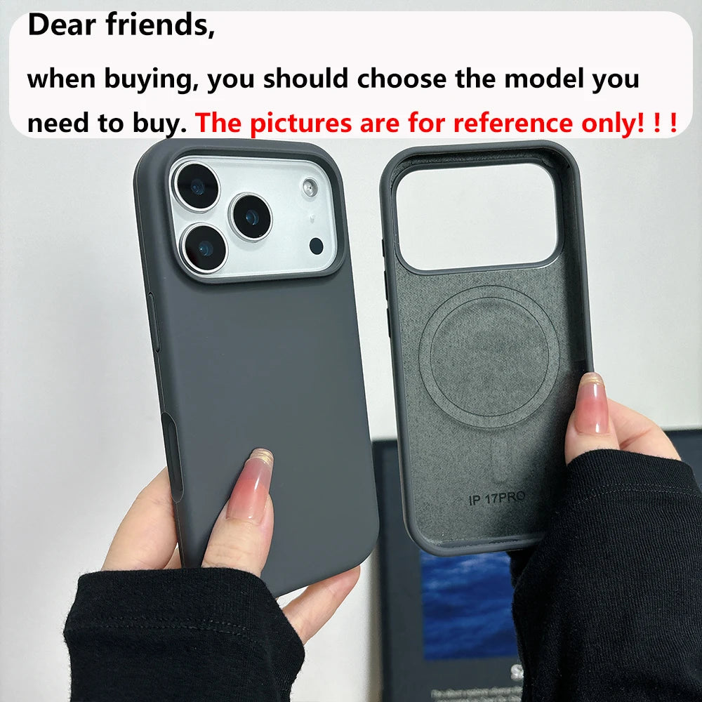 New Liquid Silicone Magnetic For Magsafe Case For iPhone 17 Air 16 15 14 13 12 11 Pro Max Plus Wireless Charge Matte Solid Cover