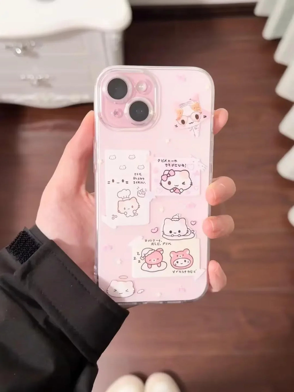 Pink Cute Sweet Kitten Phone Case For iPhone 17e 17 16e 16 15 14 13 12 11 Mini Air Pro Max X XR XSMax 7 Plus Soft Back Cover