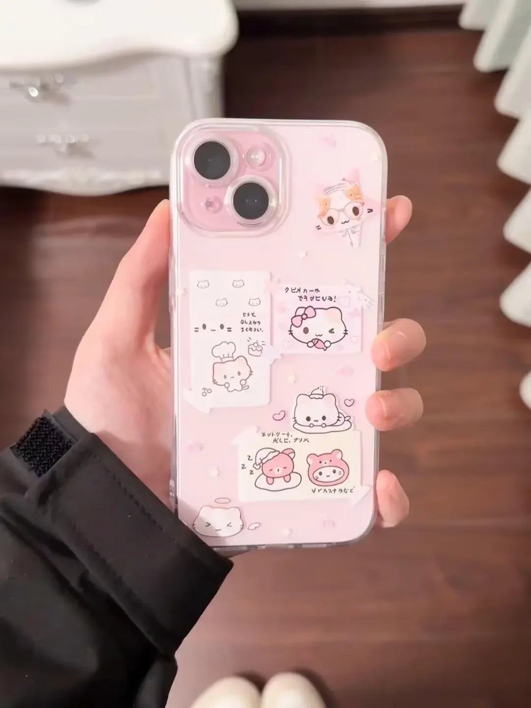Pink Cute Sweet Kitten Phone Case For iPhone 17e 17 16e 16 15 14 13 12 11 Mini Air Pro Max X XR XSMax 7 Plus Soft Back Cover
