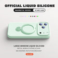 360 Magnetic Stand Liquid Silicone Phone Case For iPhone 17 Air 13 14 15 16 Pro Max Plus Magsafe Charge Holder Protector Cover