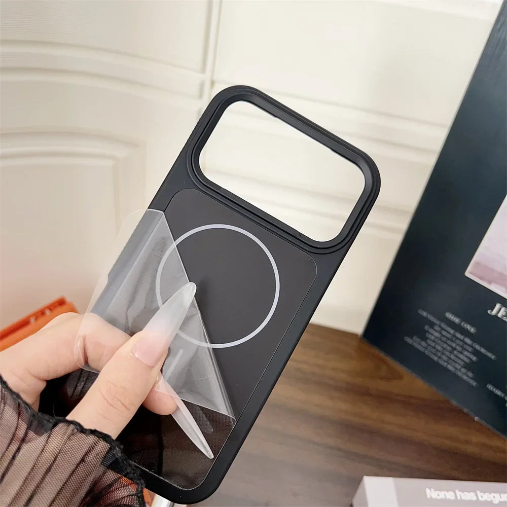 Business Matte Frosted Contrast Color for Magsafe Case for iPhone 17 16 13 12 11 Pro Max 15 14 Plus Magnetic PC TPU Armor Cover