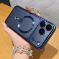 Luxury For Magsafe Magnetic Phone Case For iPhone 17 16 15 14 13 Pro Max 17Pro 16Pro Air Lens Protection Translucent Matte Cover