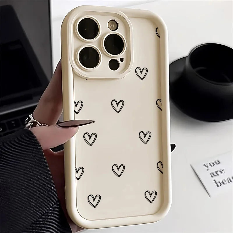 Minimalism Love Heat Case For Samsung Galaxy A17 A16 A56 A55 A36 A26 A15 5G A06 A07 A54 A53 A35 A34 A52 A33 A23 A24 A25 A14 A32