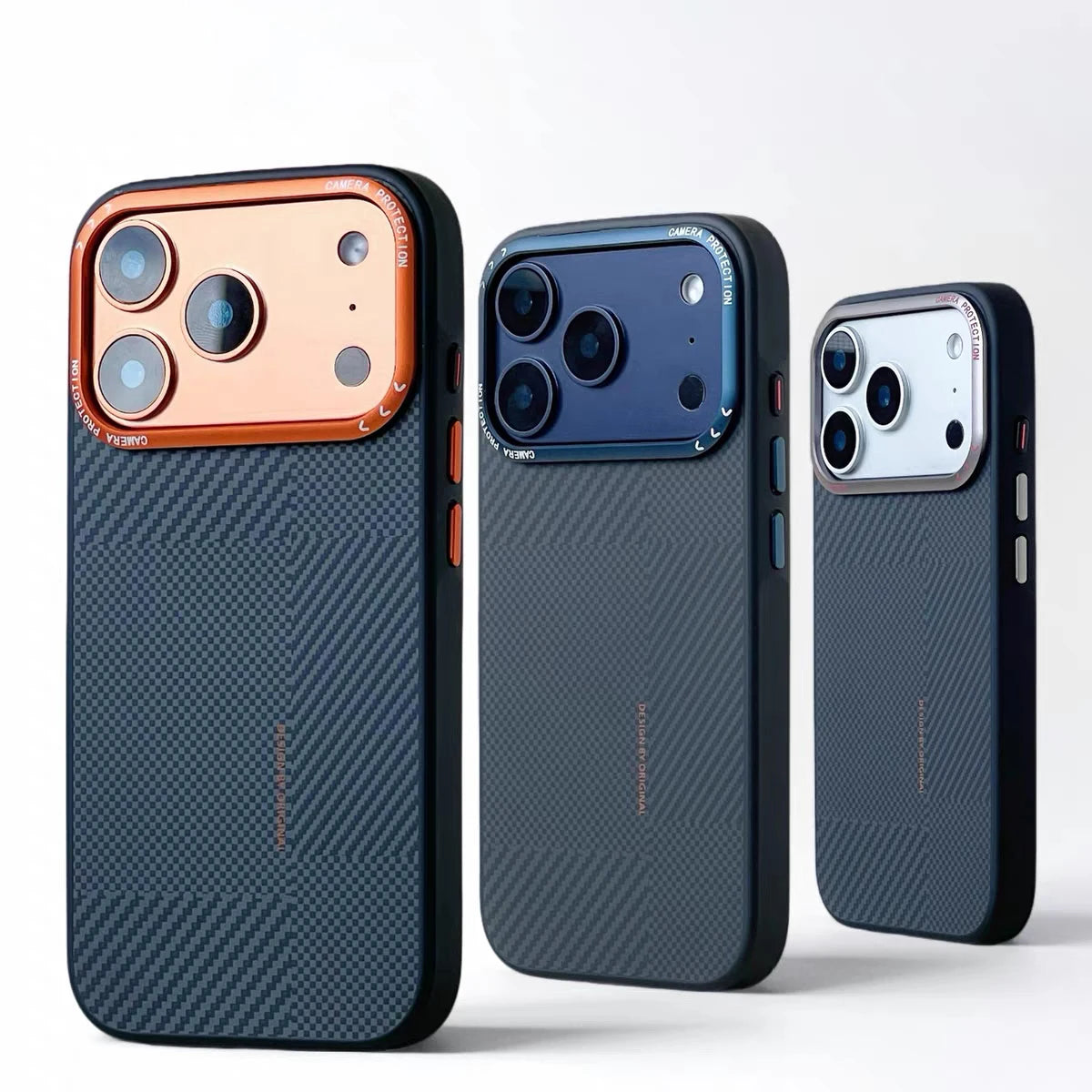 Matte Carbon Fiber Texture Magnetic Case For iPhone 17 16 15 Pro Max Wireless Charging Alloy Lens Shockproof for MagSafe Cover