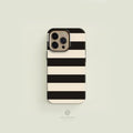 Striped Black with   Case For IPHONE 17 16ProMax 15 14 13 12 11 PRO Plus Acrylic TPU Two in one Magnetic Phone Cases