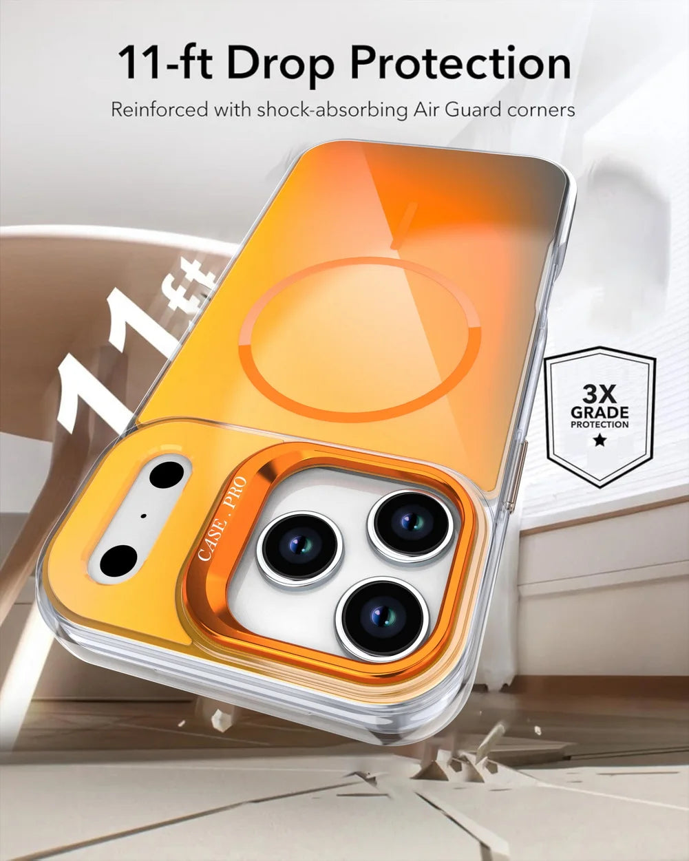 Anti-yellowing Built-in Super Magnetic Lens Holder Case For iPhone 17 Pro Max 17 Air 16e 16 Pro 15 + 14 13 12 11 Protect Cover