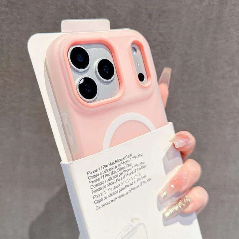 Luxury Candy Color 2 IN 1 For Magsafe Magnetic Case For iPhone 17 Air 16 15 14 13 12 Pro Max Plus Wireless Charge Matte Cover