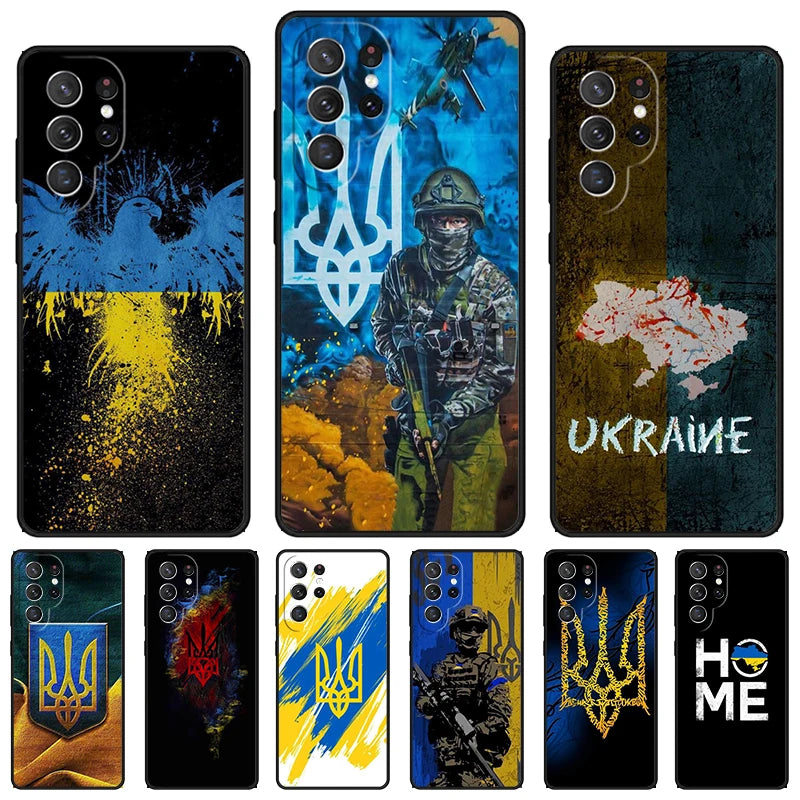 Ukraine Flag of Ukrainian phone case For Samsung Galaxy S24 S25 S23 S22 Ultra Note 10 20 Plus S20 S21 FE Cover