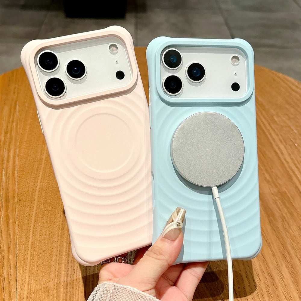 Thicken Corner Genuine liquid silicone magnetic phone case for iPhone 17 16 15 14 13 Pro Max Air magsafe charging soft cover