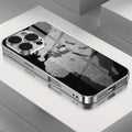 Minimalist Creative World Map Design Glass Electroplated Phone Case For iPhone 11 12 13 14 15 16 17 Pro Max Plus 16E 17Air Cover