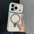 Armor Metal Ring Bracket For Magnetic Phone Case For iPhone 17 Air 16 15 14 Plus 13 12 11 17 Pro Max Matte Bumper Cover