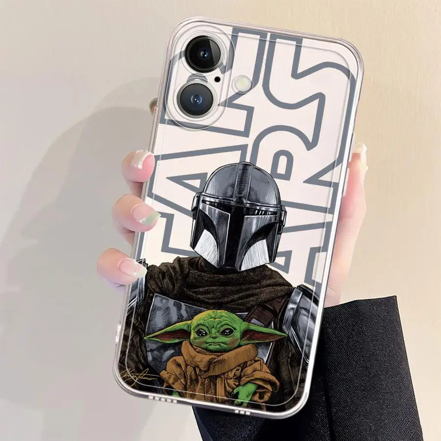 Case for iPhone 17 Pro Max 15 14 Plus 11 16 13 Pro XR 12 Mini XS Max 7 8 Air Soft Phone Cover Star Mandalorians Cover W-Wars